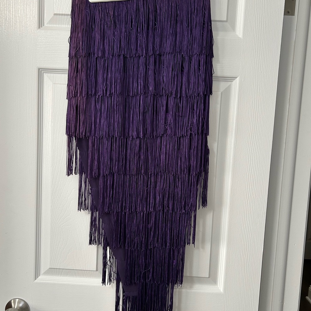 Purple Fringe Shawl